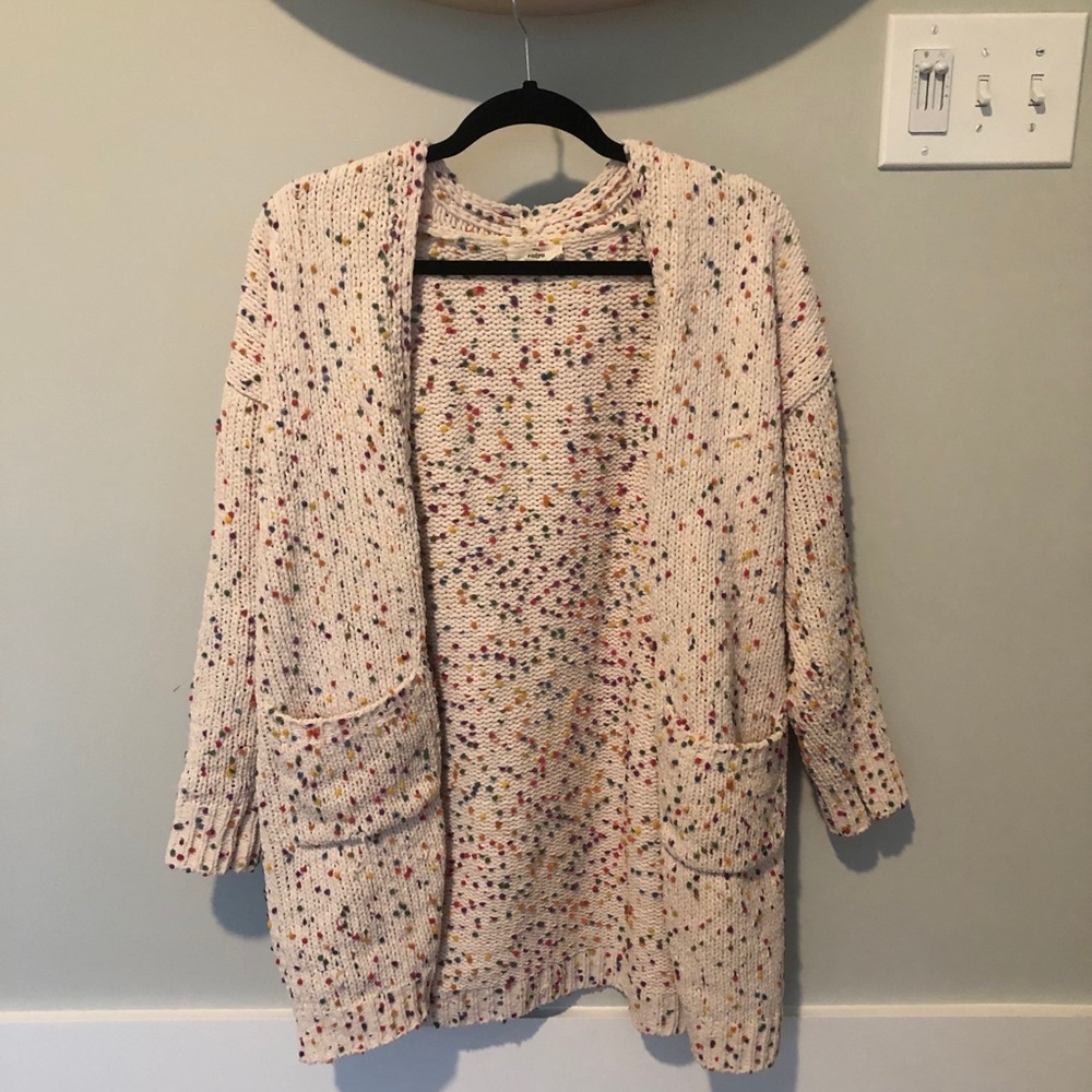 Boutique Confetti Sweater Cardigan